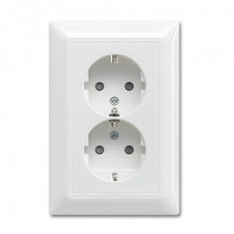 Busch Jaeger inbouwstopcontact Balance met aarde (randaarde) 2 polig wit