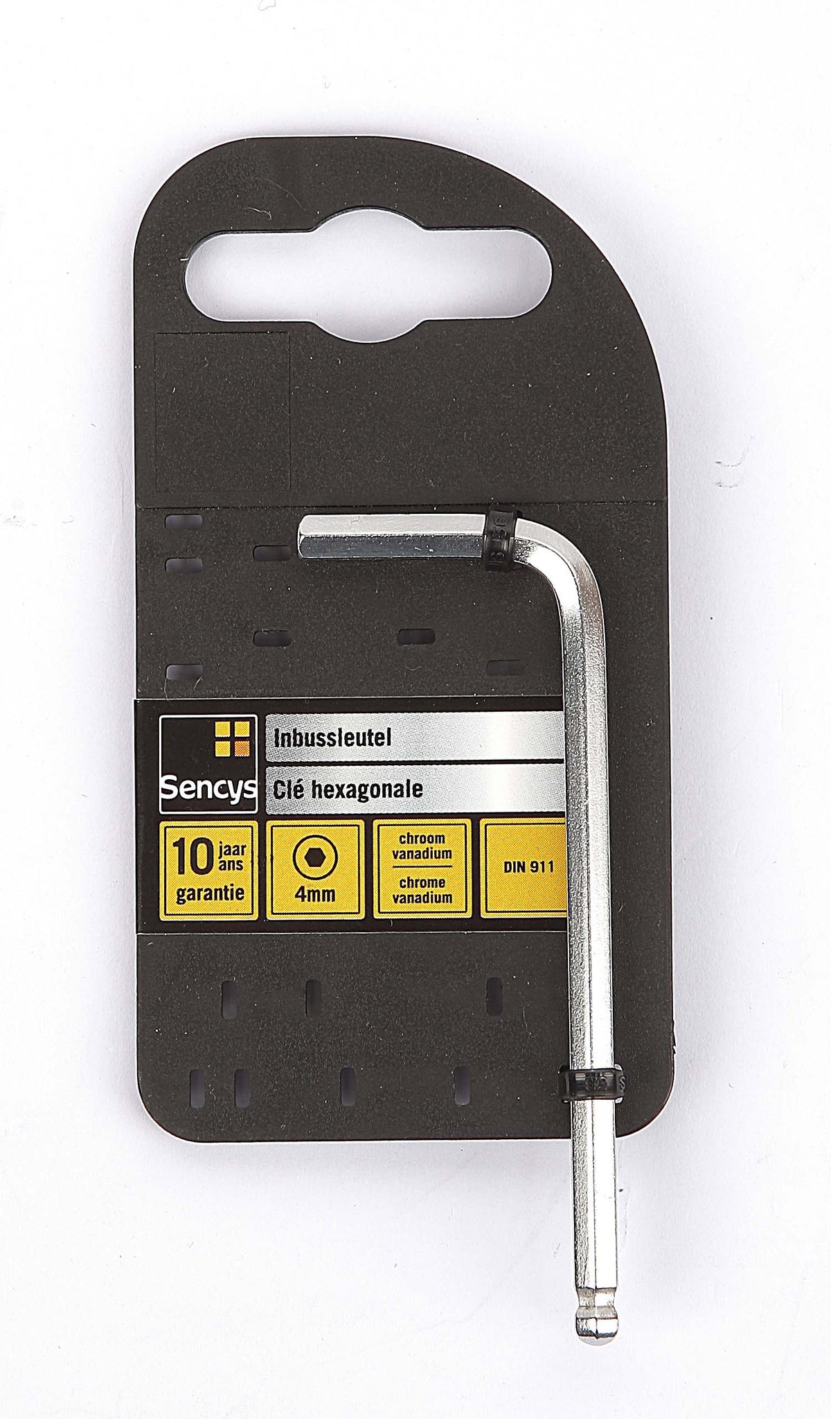 Sencys inbussleutel met kogelkop 4mm