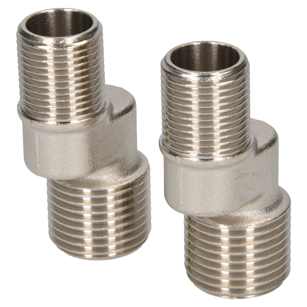 Sanivesk S-koppeling Set 1/2"Mx3/8"M chroom