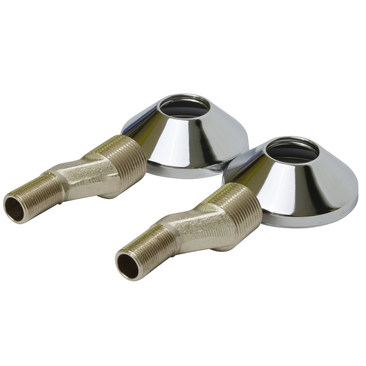 Sanivesk S-koppeling set + rozet 3/4"Mx3/8"M chroom