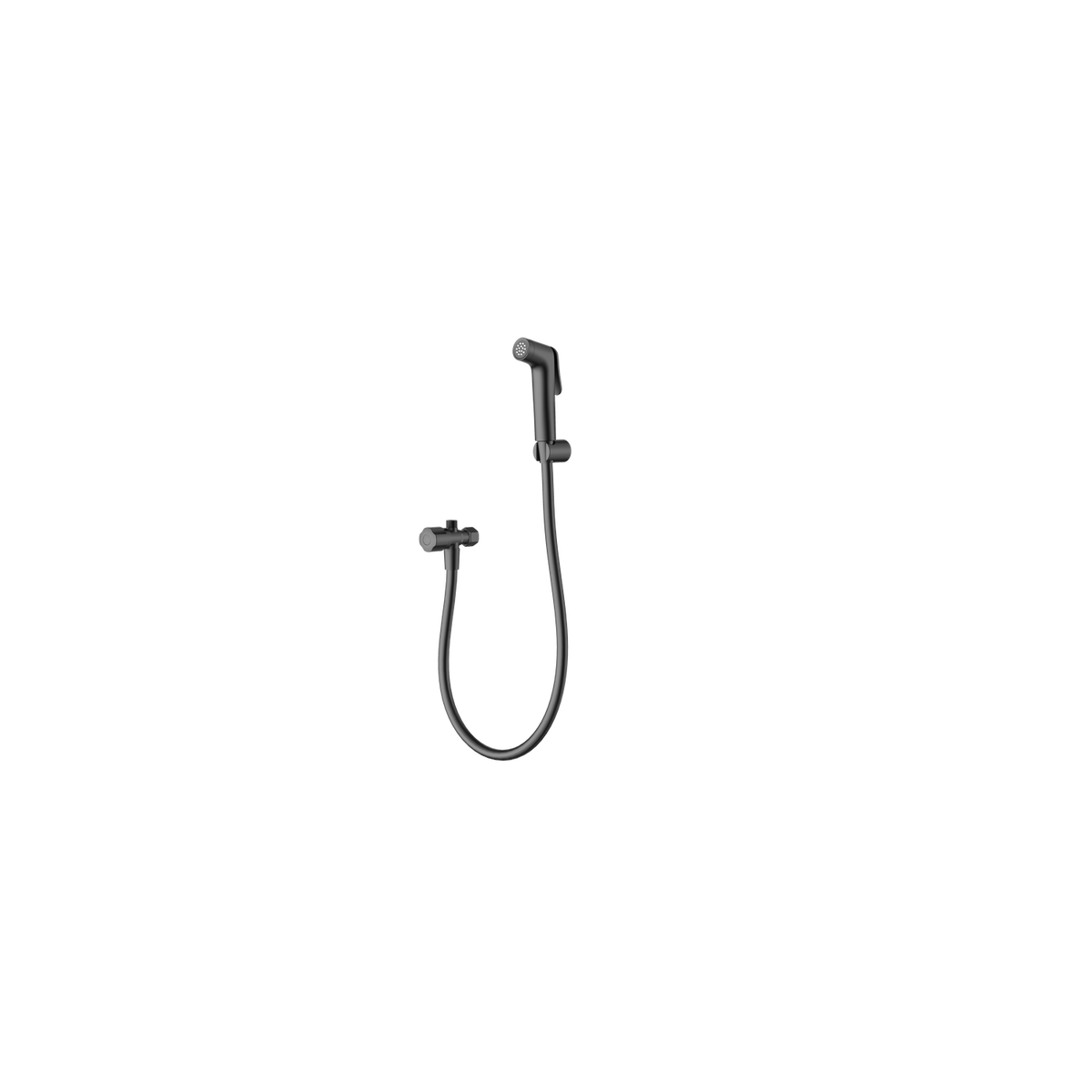 AquaVive Bidetkraan – Mat Zwart – Met Handbidet en Wandhouder – Anti-terugslagklep