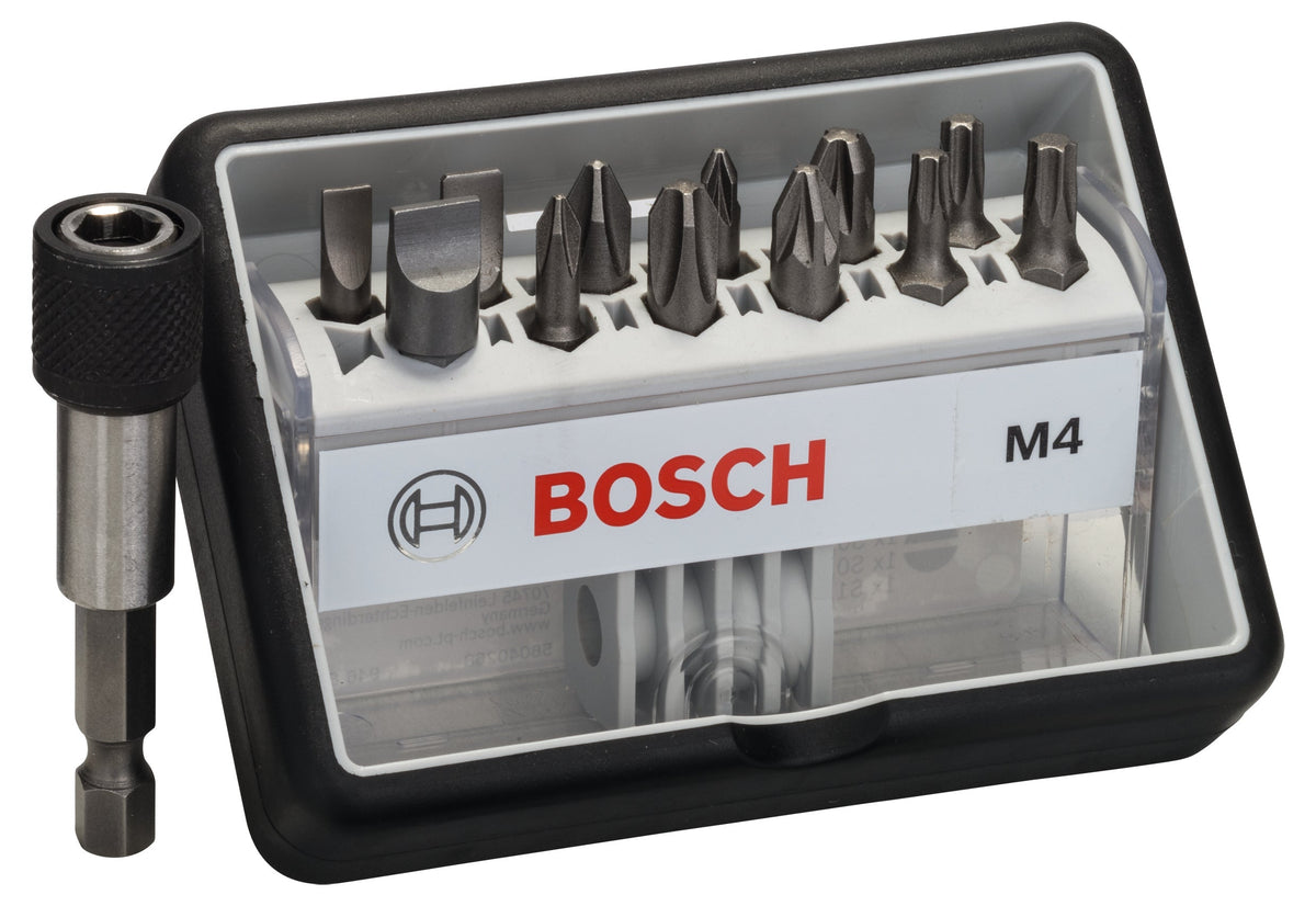 Bosch 13-delige set Schroeftbit Robust Line M4 (PH/PZ/T/S) extra hard