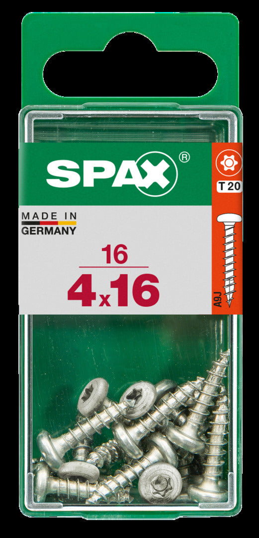 Spax universele schroef ronde kop 4x16mm 16 stuks