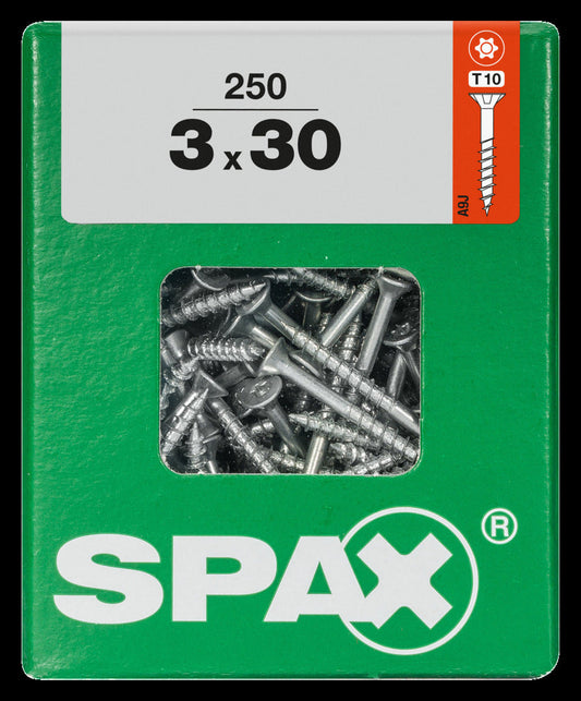 Spax Universele schroef T-Star Plus geel 3x30mm 250 stuks