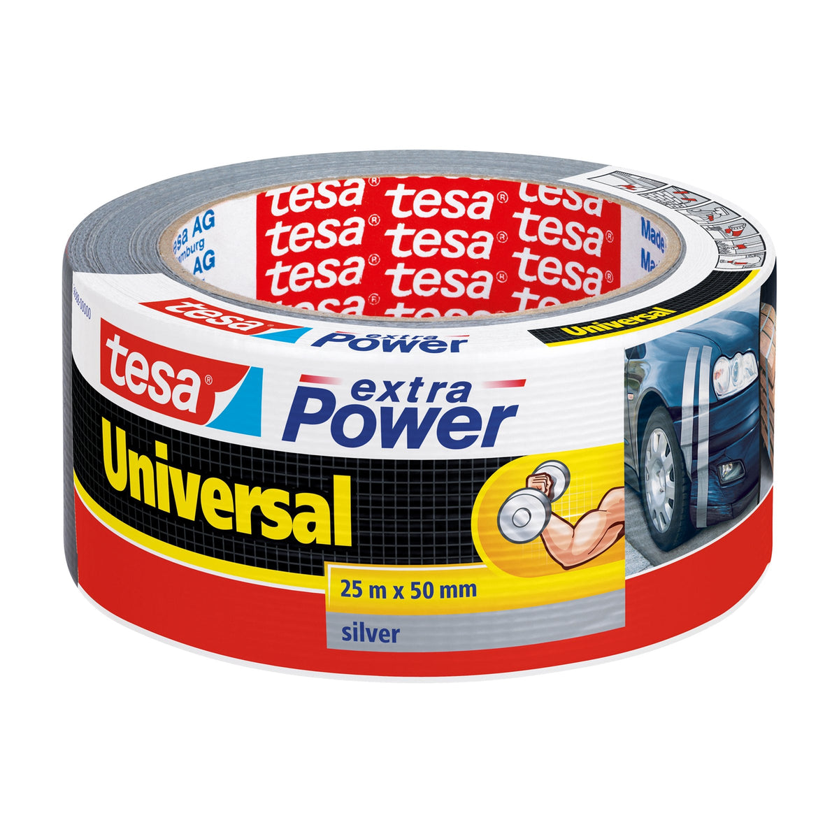 Tesa ducttape Universal Extra Power grijs 25mx50mm
