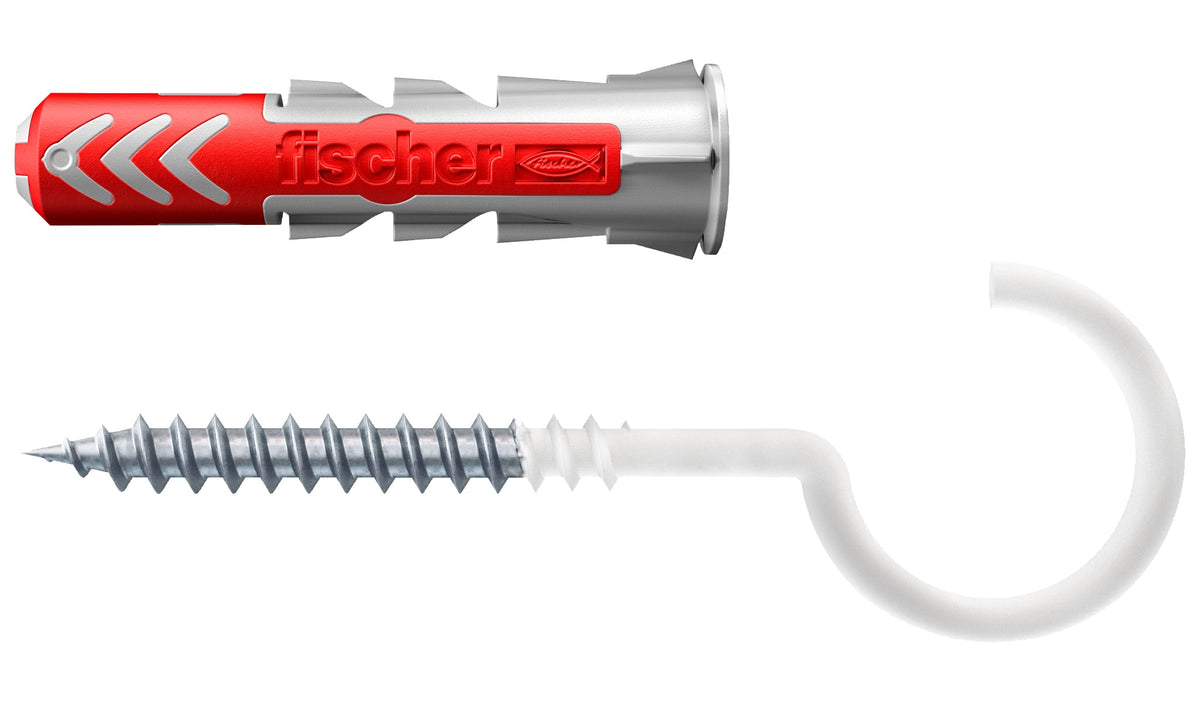 Fischer nylon plug DuoPower 10X50 nylon ronde haak groot RH G N K 2st.