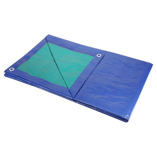 Sencys afdekzeil polyethyleen groen/blauw 130gr/m² 2x3m