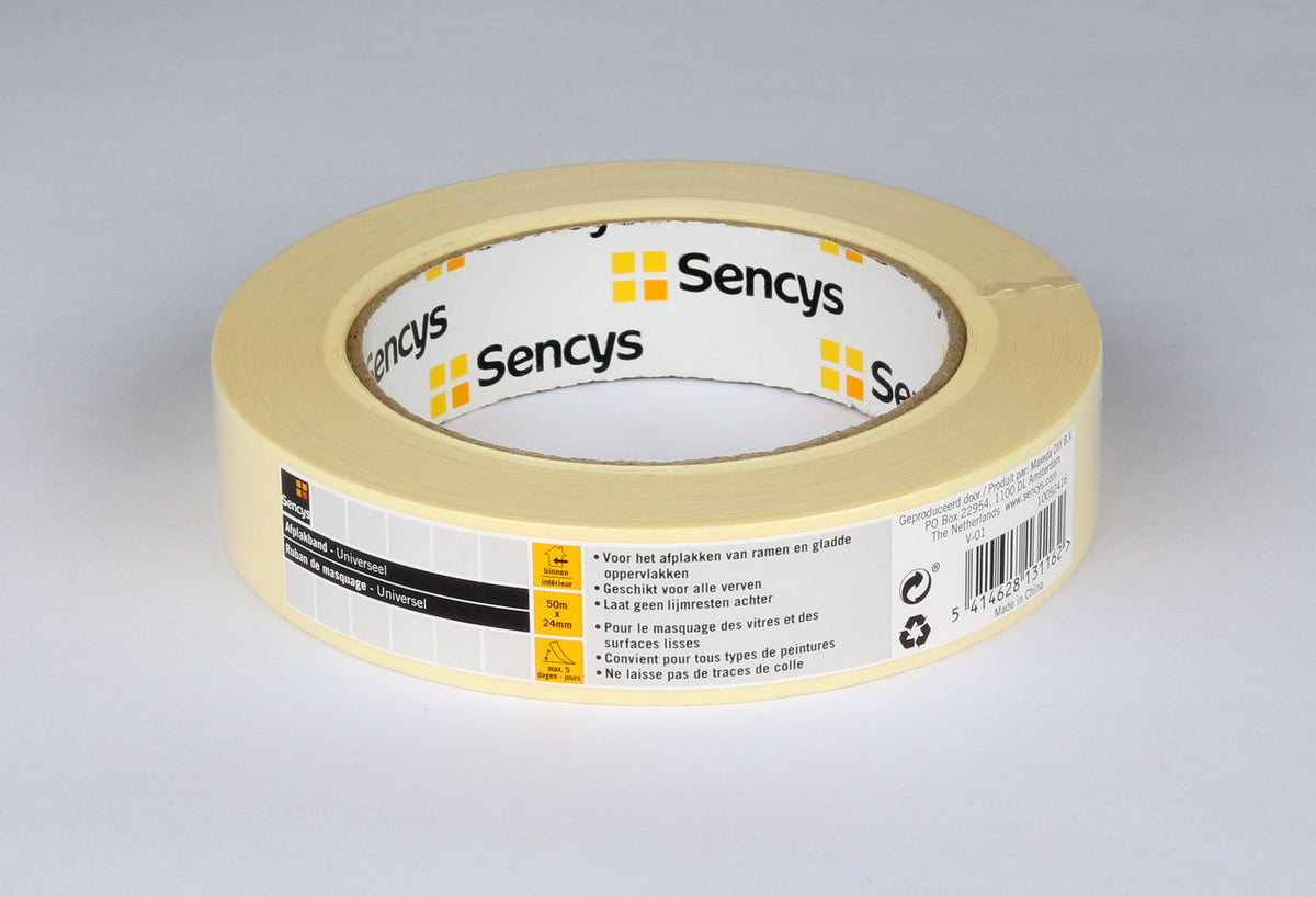 Sencys afplakband universeel 50mx24mm
