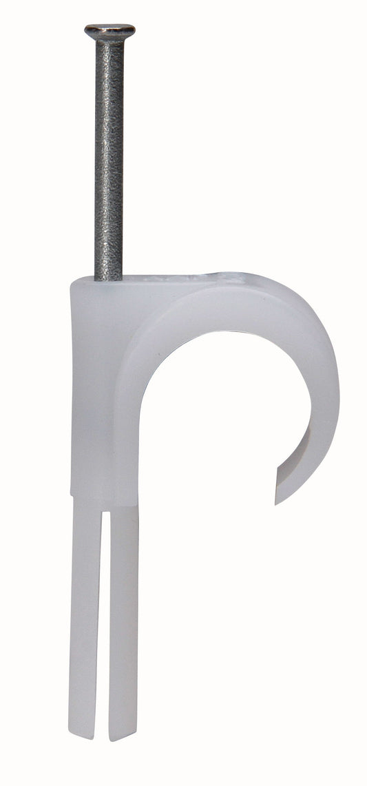 Kopp spijkerclip 16-20mm incl. deuvel wit 10st.