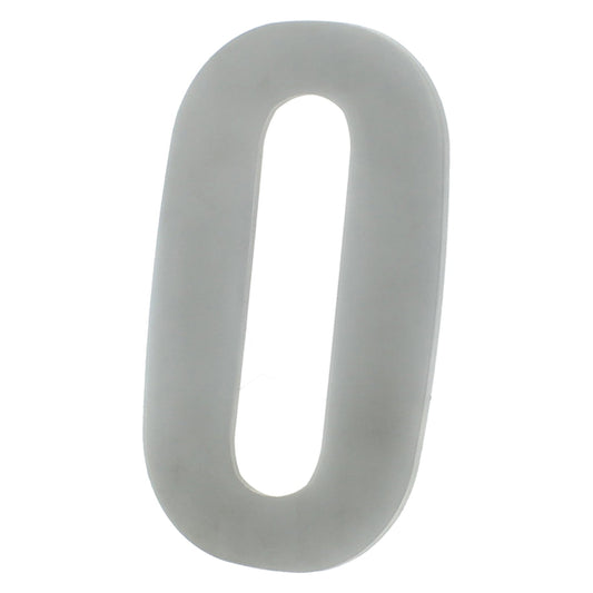 Huisnummer 0 RVS 130x3mm