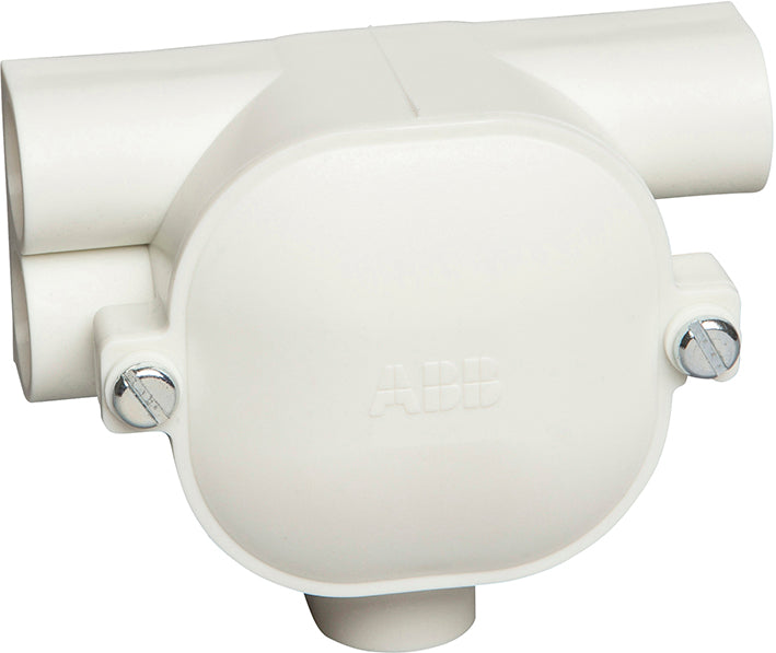 ABB T-doos 5/8 dubbel links met deksel gerecycled kunstof