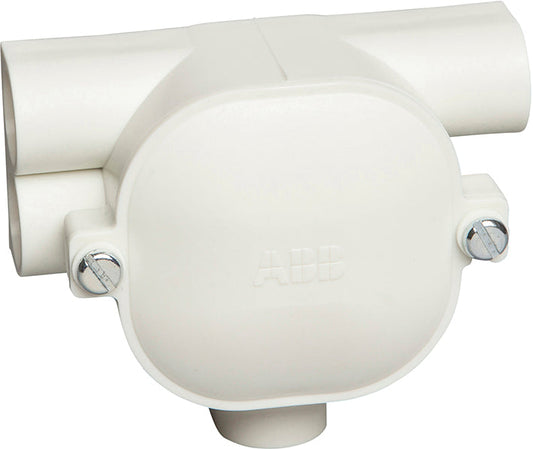 ABB T-doos 5/8 dubbel links met deksel gerecycled kunstof