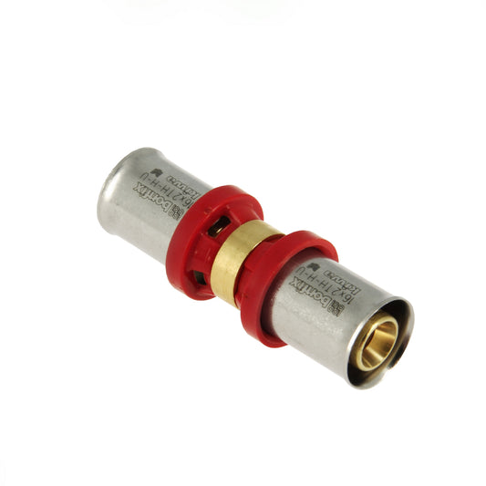 BONFIX Alu-pers rechte koppeling 16 x 16 mm 1st.