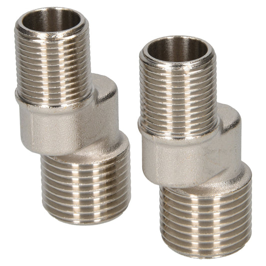 Sanivesk S-koppeling Set 1/2"Mx3/8"M chroom