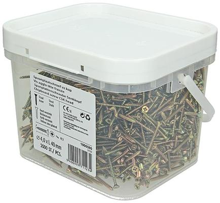 Spaanplaatschroef vz kop 4,0 x 40 mm 2000st