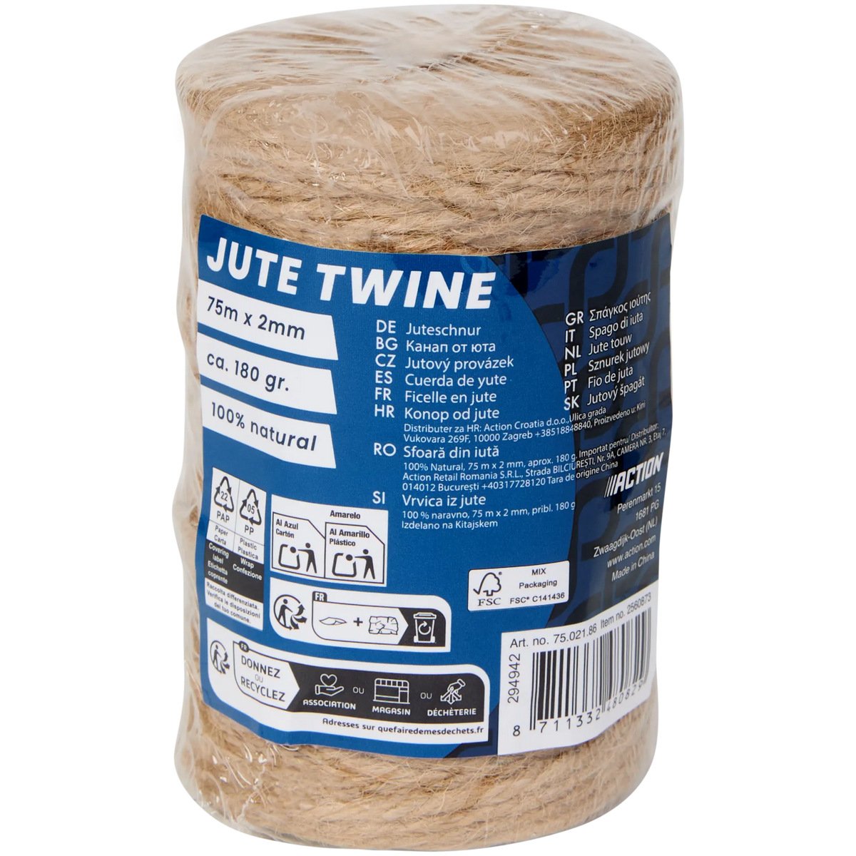Jute touw — 75 meter