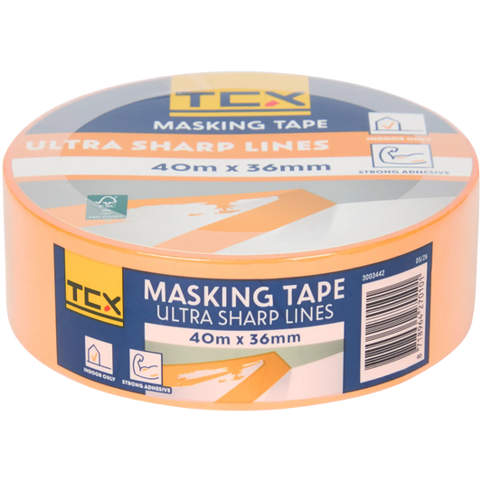TCX afplaktape — 40 m x 36 mm