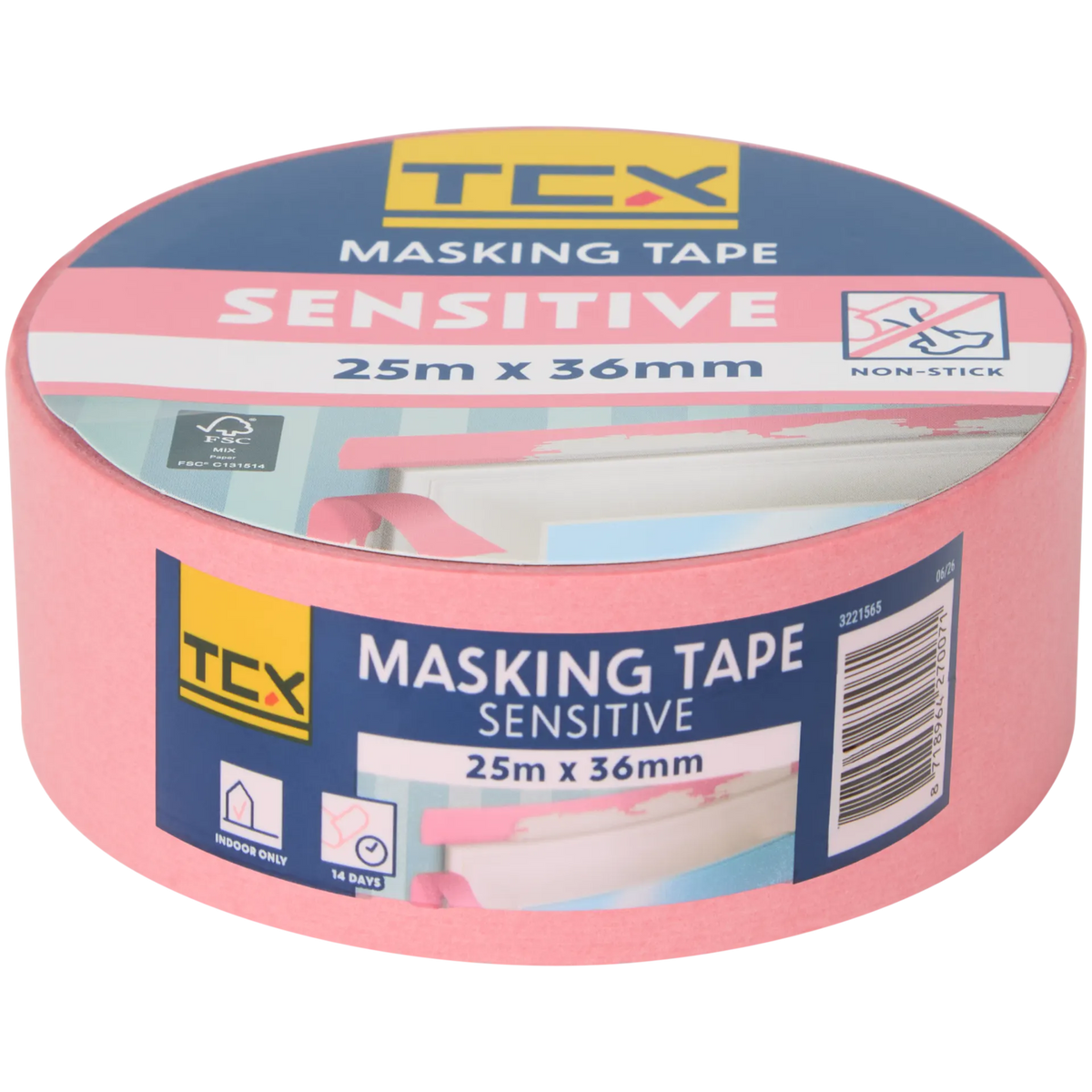 TCX afplaktape Sensitive — 25 m x 36 mm