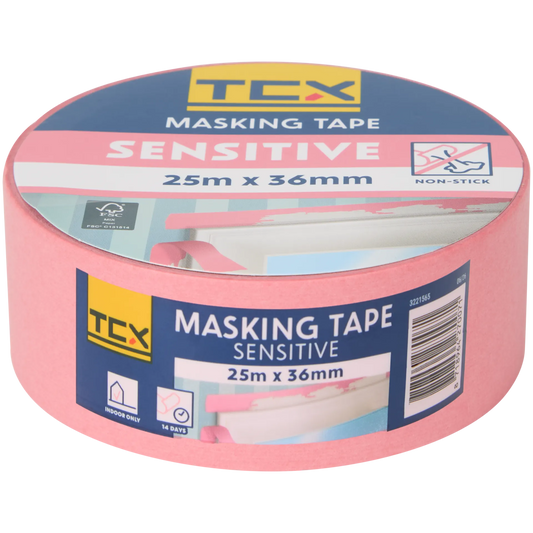 TCX afplaktape Sensitive — 25 m x 36 mm