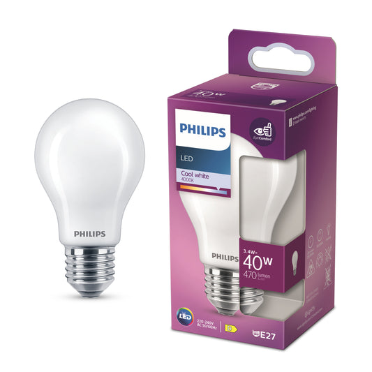 Philips LED Stand E27 4000K 40W Mat