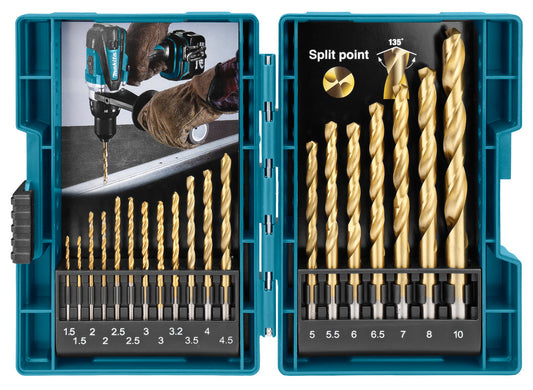 MAKITA metaalborenset 19-delig