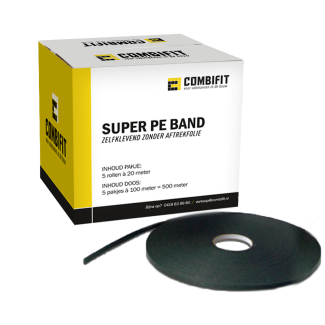 Zwaluw PE band ZA 9x4mm grijs (pakje à 100 mtr)