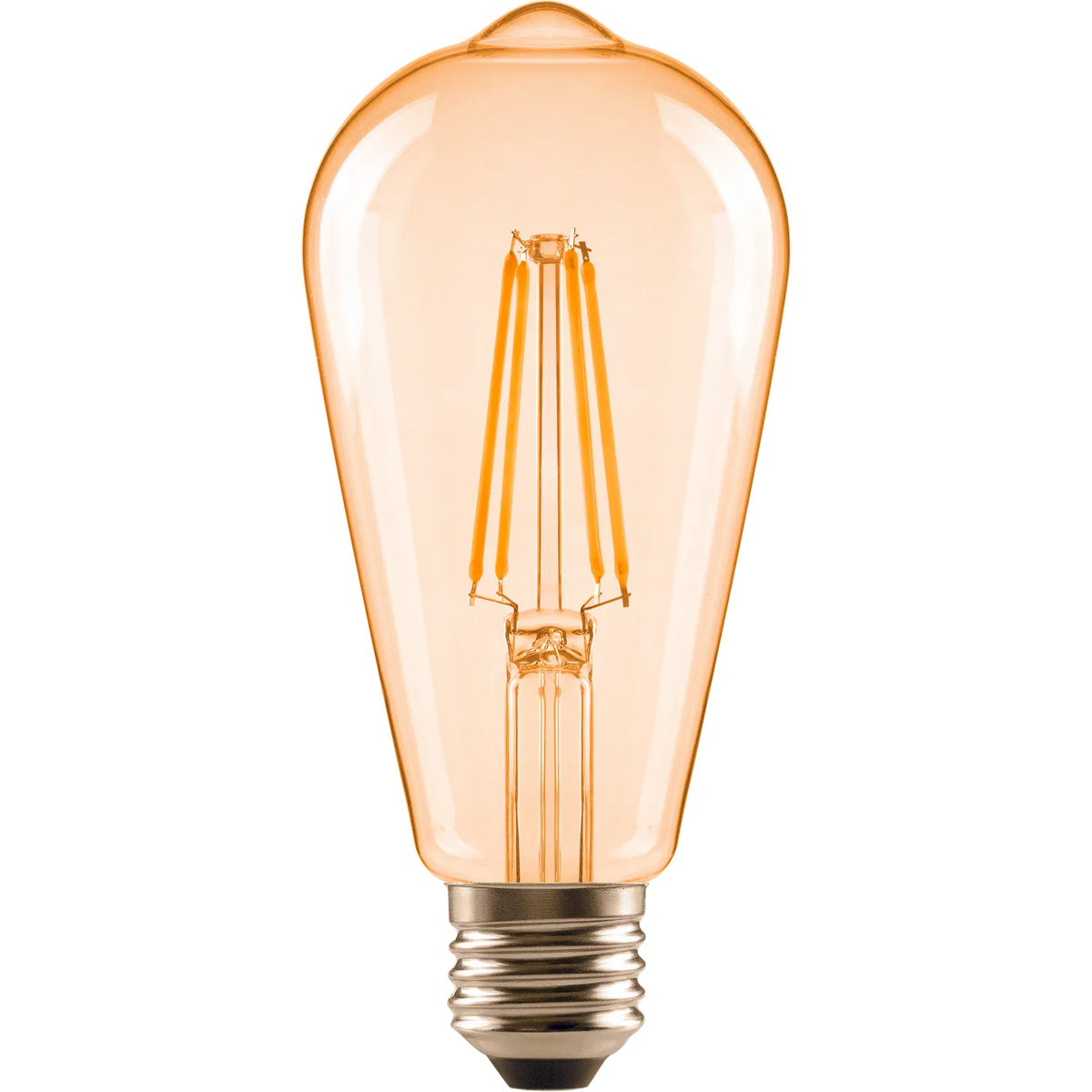 Sencys Ledfilamentlamp Edison Vintage - Amber - D6,5cm - Warm Wit - E27 - 6,5W