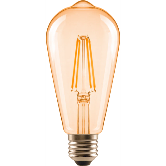 Sencys Ledfilamentlamp Edison Vintage - Amber - D6,5cm - Warm Wit - E27 - 6,5W