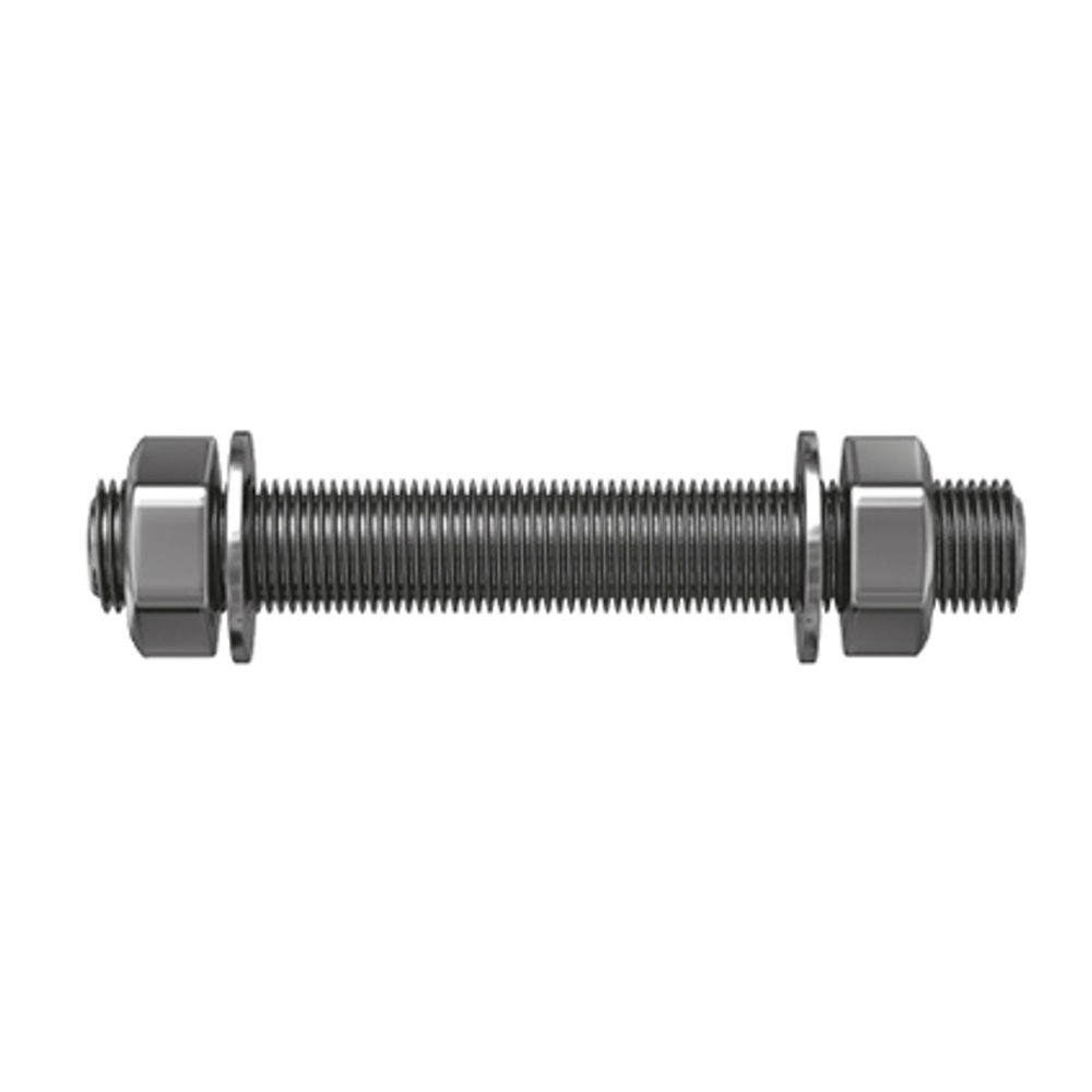 Sencys draadstang met moer en sluitring M10 200mm 2 stuks